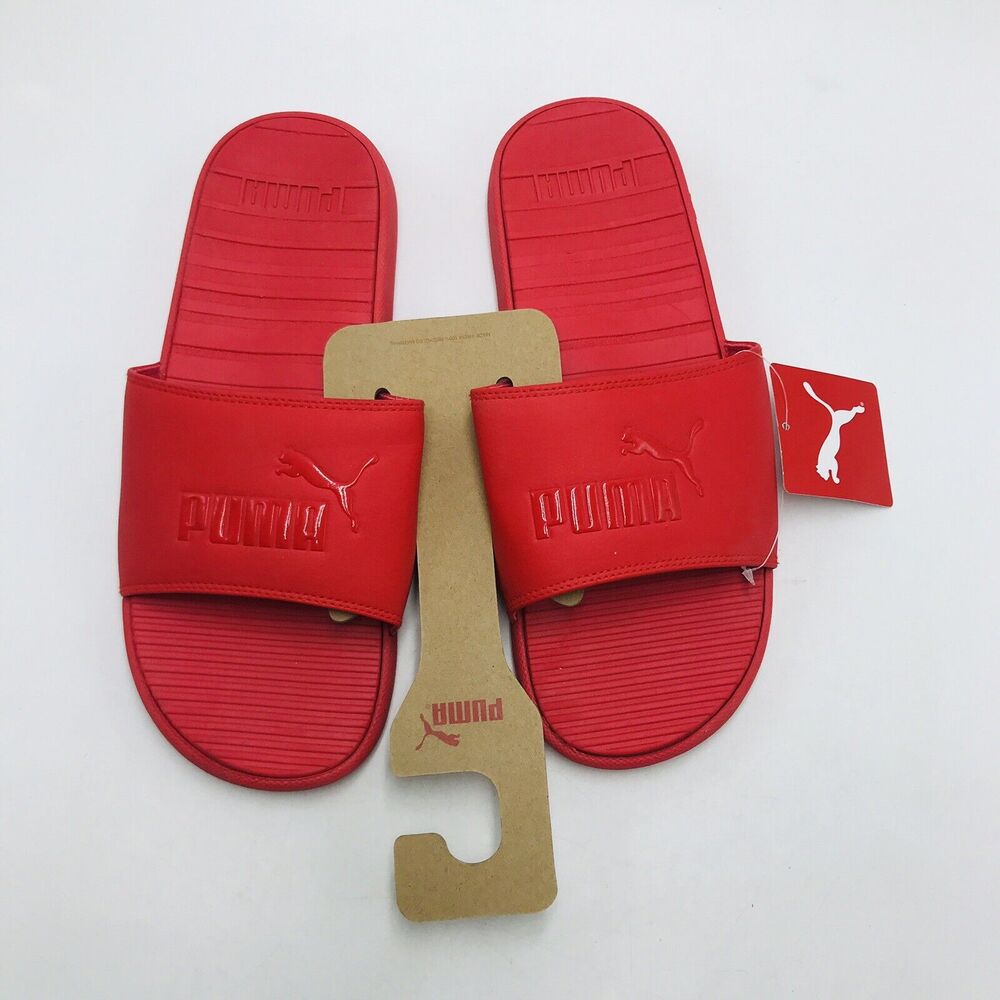 Puma Men's 12 Slides Cool Cat High Risk Red New